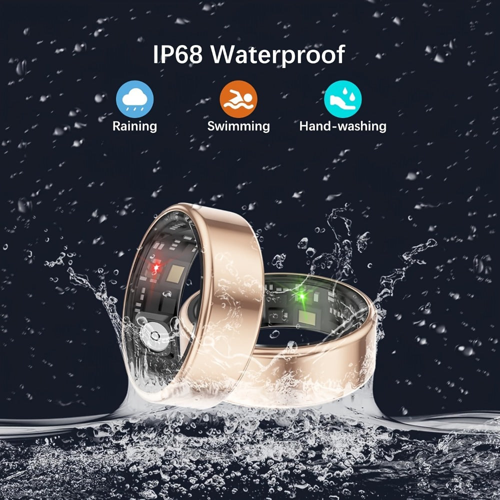 Health Monitoring Smart Ring for Women & Men, Fitness Activity Tracker with Sleep, Calories, Steps