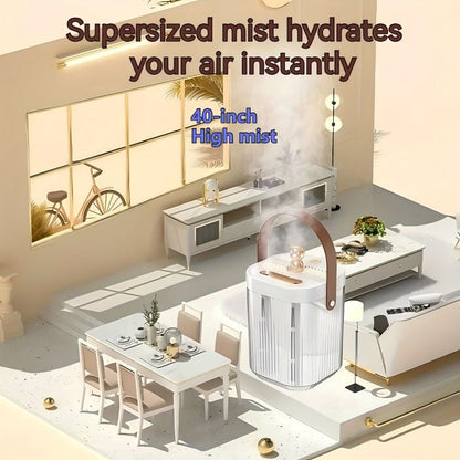 Humidifier 2L Top-Fill Dual-Mist Model with 1/2/4/8-Hour Timer, 26dB Listing and 40-Hour Runtime