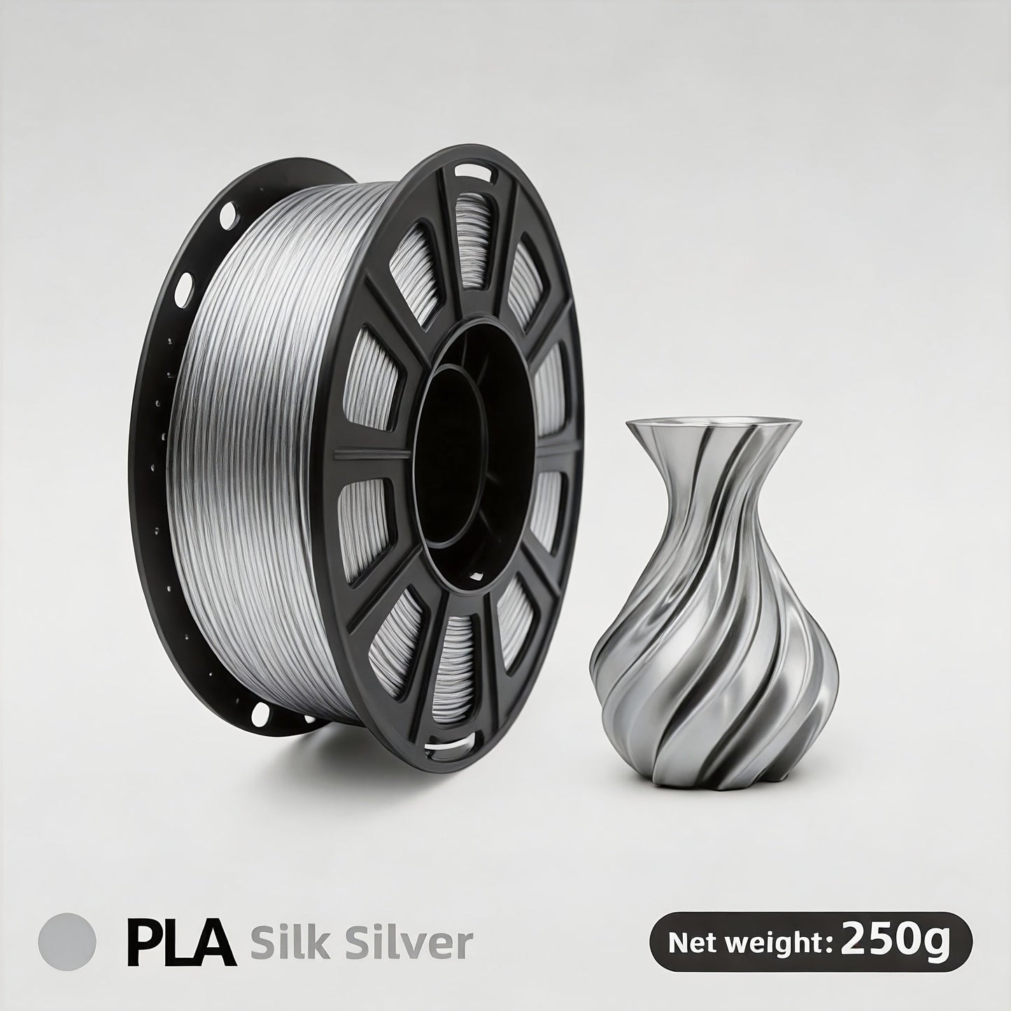 Gradient Rainbow PLA Filament 1.75mm 32 Colors, Shiny Multicolor Fast Color-Changing 250g Spool for FDM 3D Printers