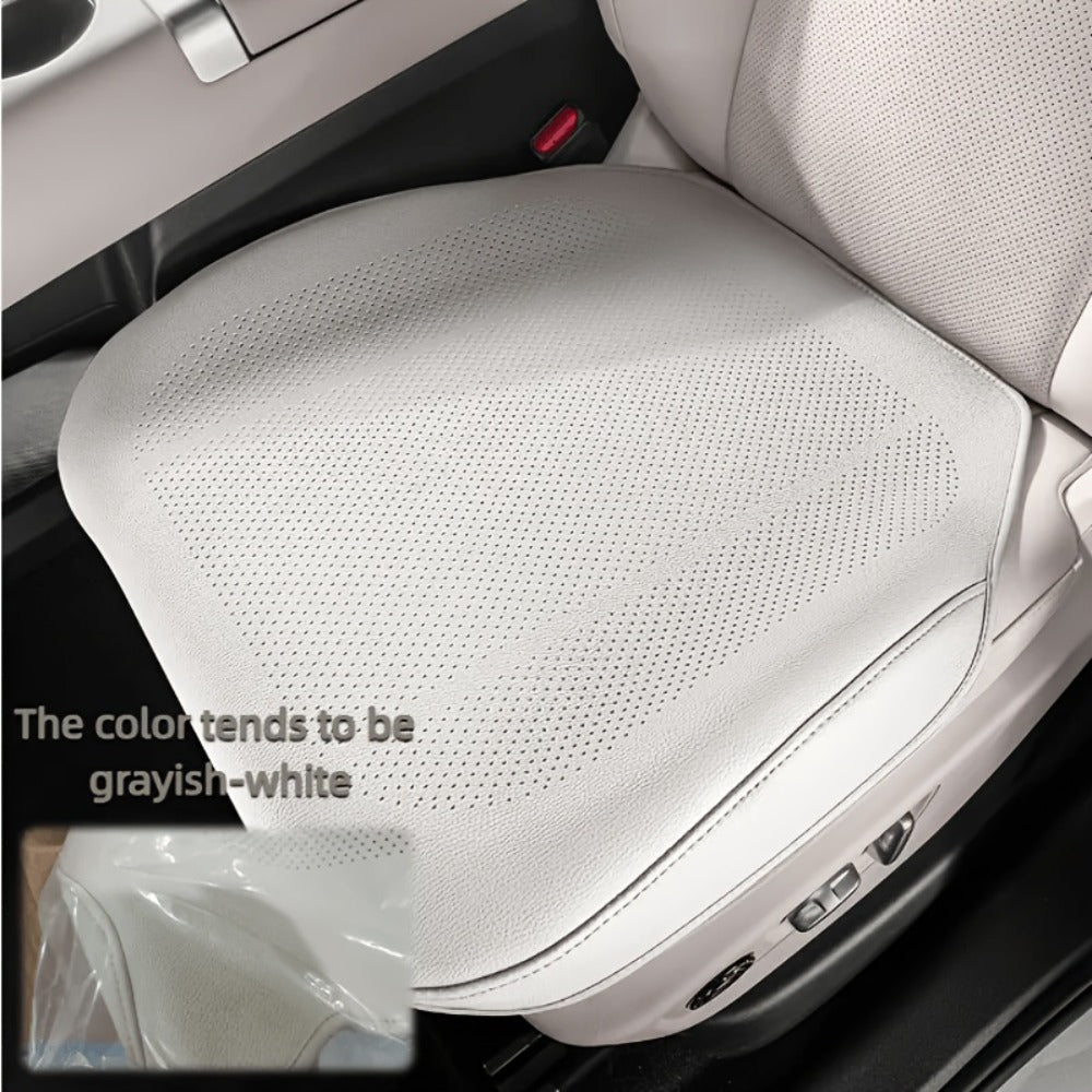 Perforated Car Seat Cushion Single Pad with 45 x 55cm Size and Black, White, Orange or Brown Color Options