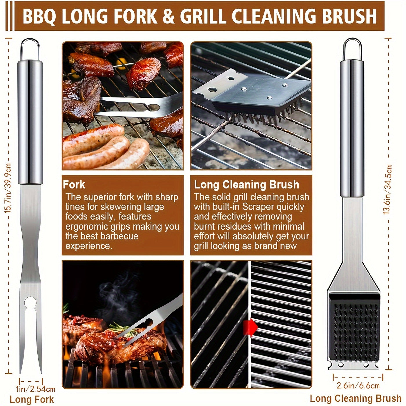 Thirty-Six-Piece BBQ Grill Tool Kit with Carry Case, Two Grill Mats, Heat Glove and Cooking Utensils