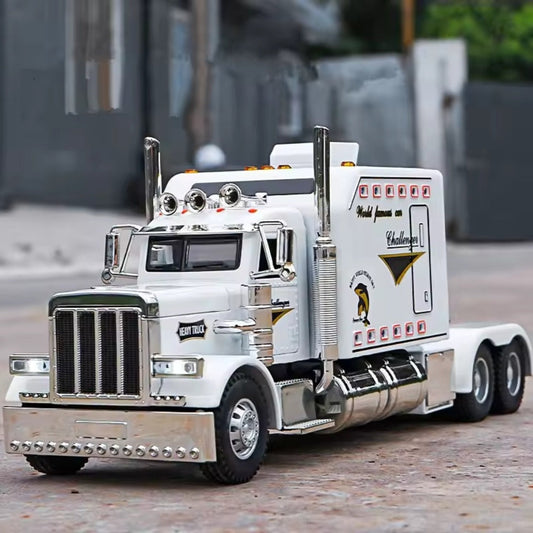 Semi Truck Toy 1:24 Scale Die-Cast Metal Pull-Back Alloy Semi-Trailer Truck with the Listed Color, Size or Set Options for Everyday Use