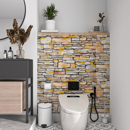 Marble Floor & Wall Decals 40-Pack Self-Adhesive Waterproof Removable Vinyl Sheets – Luxury Marble Pattern Tile Stickers for Bathroom