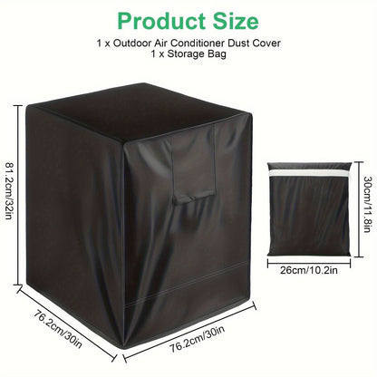 Outdoor AC Unit Cover 30x30x32 Inch Waterproof | Air Conditioner Protector with Drawstring Closure for Condenser & HVAC