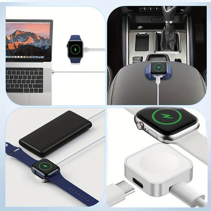 Apple Watch Magnetic Charging Stand with USB-C – Fast Magnetic Charger Dock Compatible with iWatch Ultra Series 9 8 7 6 5 SE 4 3 2 Portable