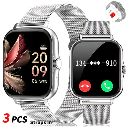 Smartwatch for Men Women with Bluetooth Calling, 1.83" Full Touch Screen Large Dial, Weather Notification, Sports Tracker & Pedometer