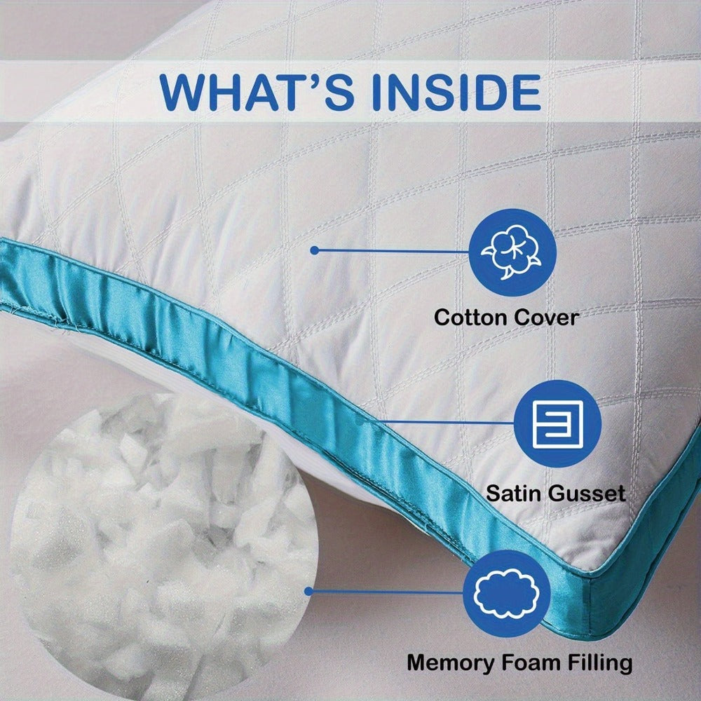 Memory Foam Body Pillow for Side Sleepers 51 Inch, Cooling Long Pillow with Breathable Polyester Cover, Firm Support Full Body Pillow
