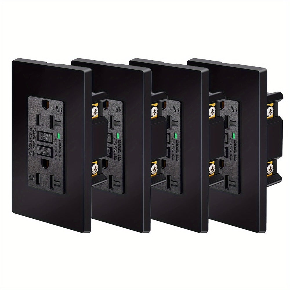 GFCI Outlet 20 Amp Tamper Resistant WR Weather Resistant with Wall Plate ETL Listed for Home Cooking, Dining and Outdoor Meals