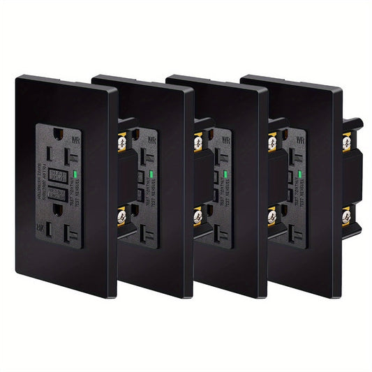 GFCI Outlet 20 Amp Tamper Resistant WR Weather Resistant with Wall Plate ETL Listed for Home Cooking, Dining and Outdoor Meals