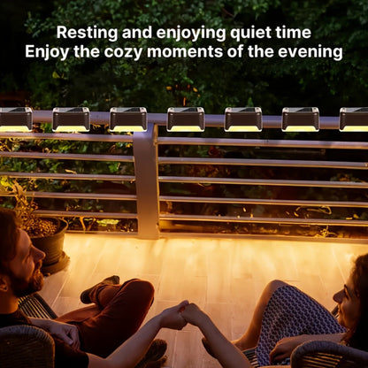 Solar LED Deck and Step Light Set in 8-, 16- or 32-Piece Packs with Black, White or Brown Shells