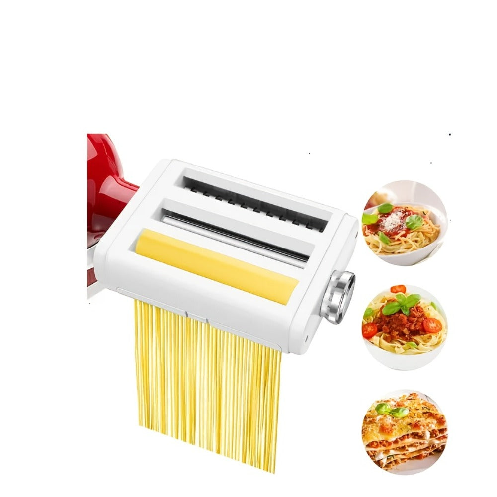 Pasta Maker Attachment for Stand Mixer, 3-in-1 Stainless Steel Noodle Making Kit for Homemade Spaghetti & Fettuccine