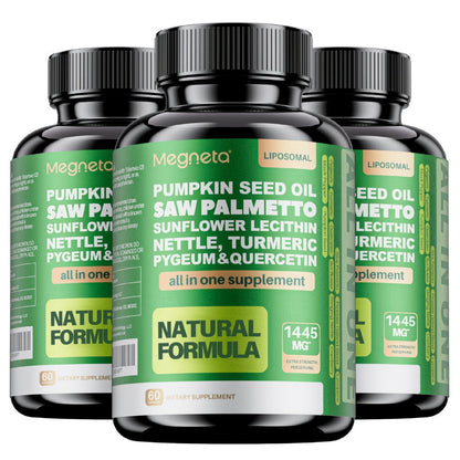 Prostate Support Supplement for Men, Saw Palmetto 33060mg with Pumpkin Seed, Pygeum, Turmeric, Quercetin & Sunflower Lecithin