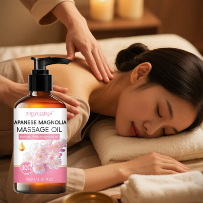 Cherry Blossom Couples Massage Oil with Glycerin 100ml – Nourishing Hydrating Aromatherapy Body Oil Natural Relaxing Floral Scent All Skin