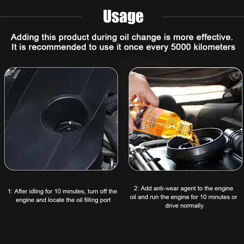 Engine Anti-Wear Protection Fluid 100ml – Cylinder Block Restoration Agent, Reduces Engine Noise, Prevents Wear, Seals Micro-Cracks