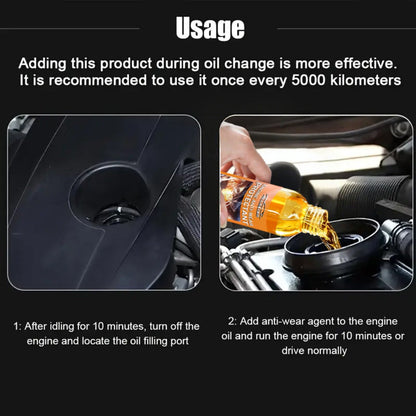 Engine Anti-Wear Protection Fluid 100ml – Cylinder Block Restoration Agent, Reduces Engine Noise, Prevents Wear, Seals Micro-Cracks