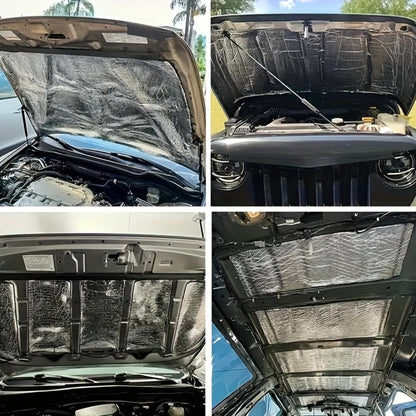 Sound Deadener Mat for Cars – Heat Shield & Noise Reduction Insulation with Self-Adhesive Backing, Reflective Aluminum Foil