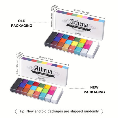 Oil-Based Face Body Paint Palette 20 Colors 168g – Halloween SFX Makeup Kit Black White Flash Tattoo Cosplay