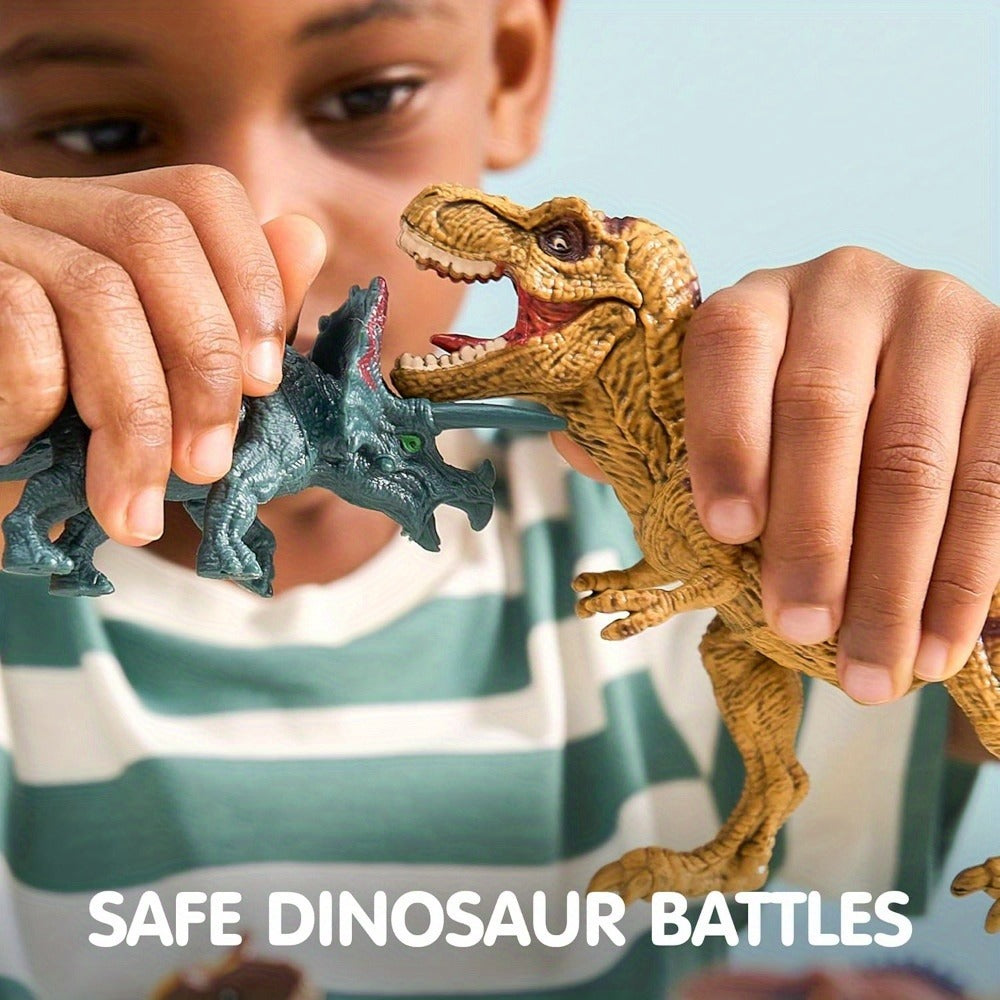 Dinosaur Toys for Kids 19pcs with Play Mat & Storage Cage, Realistic Dinosaur Figures Playset for Boys Girls Ages 3+