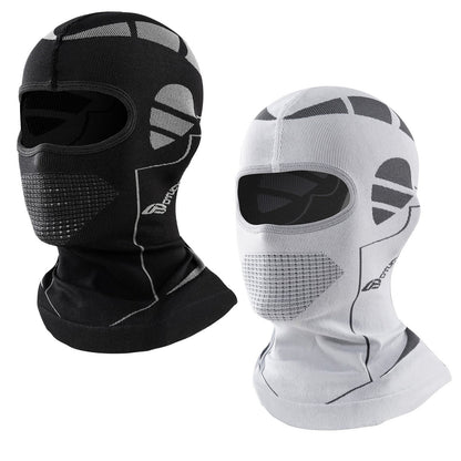 Windproof Neck Gaiter Face Mask 2 Pack – Breathable Knit Nylon Full Face Scarf Head Cover for Cycling, Skiing