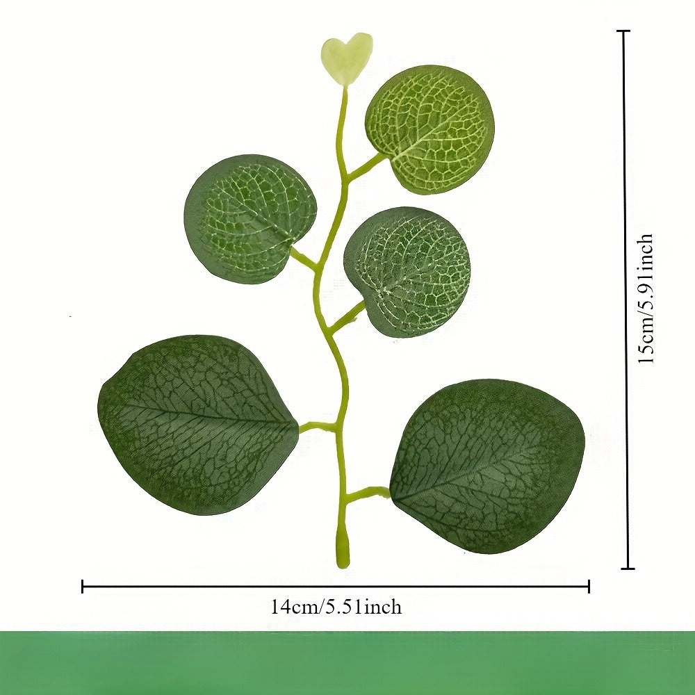 Artificial Ivy Leaves 100pcs Real Touch Faux Greenery Bulk, Realistic Plastic Willow Leaf for Wedding Home Decor DIY Wreaths Party Outdoor