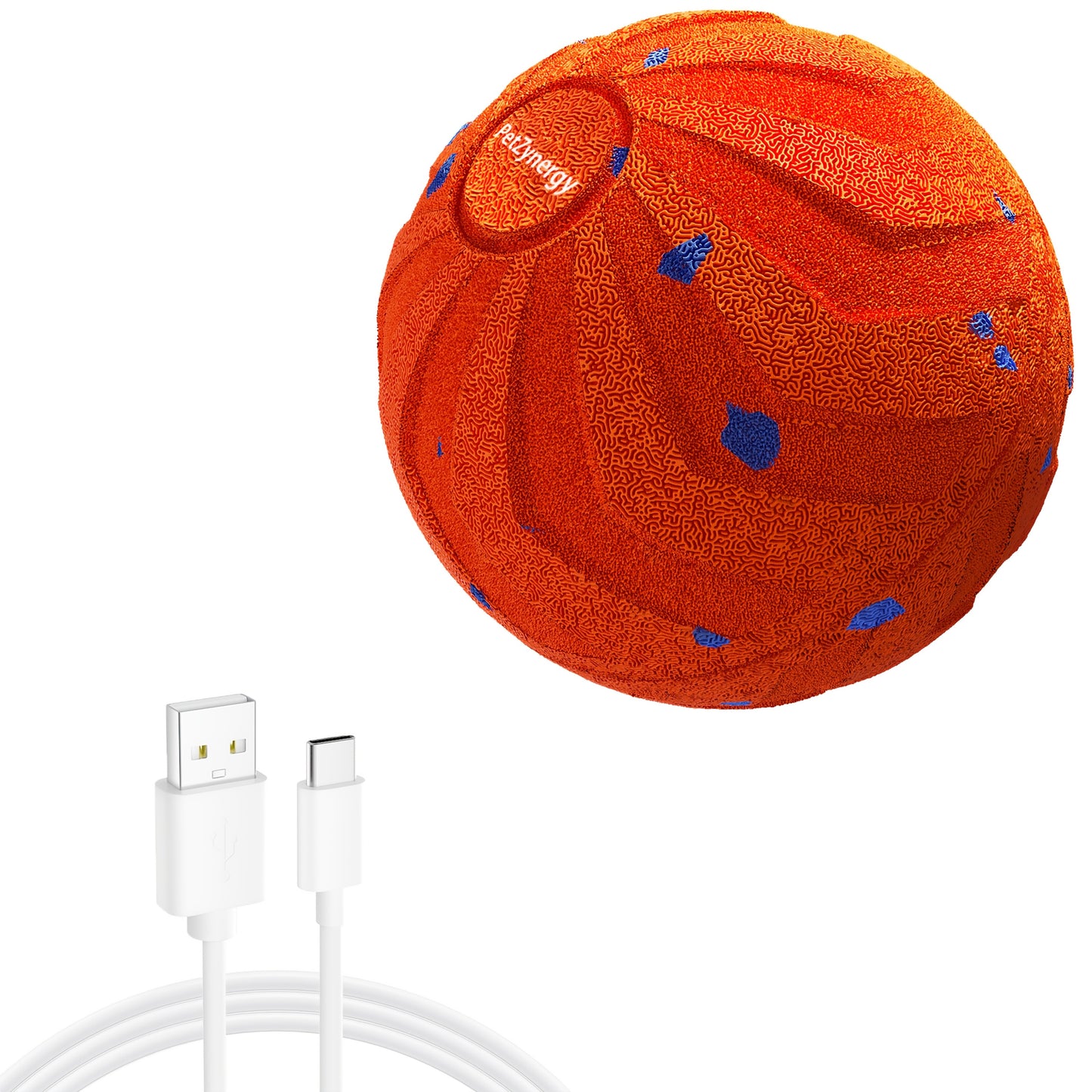Interactive Dog Ball Toy USB Rechargeable – Automatic Bouncing Rolling Spinning Ball with Sleep Mode & Tap-to-Play