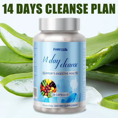 Colon Cleanse Capsules with Senna Leaf, Psyllium Husk & MCT Oil, 14-Day Advanced Gut Detox & Digestive Support Formula