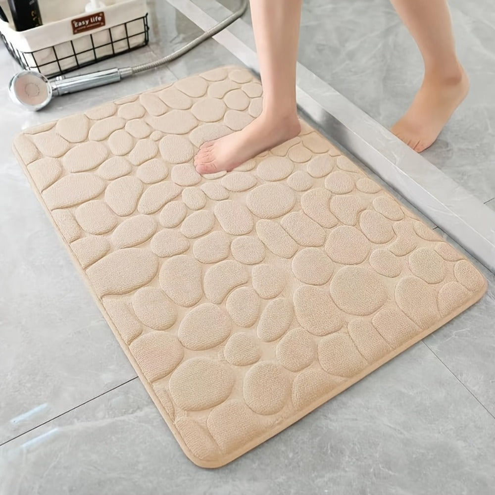 Memory Foam Bathroom Rug Set 5pcs – Non-Slip Absorbent Bath Mat Set for Sink Bathtub Shower Toilet, Machine Washable, Soft Plush Floor Mats