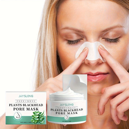Blackhead Peel-Off Nose Mask 50g with Hyaluronic Acid, Salicylic Acid & Aloe Essence, Deep Pore Cleansing Strips for Smooth Skin