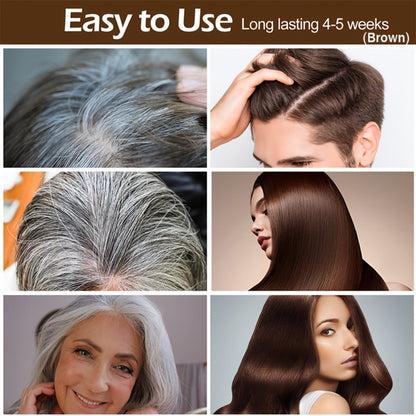 RILSIC 3-in-1 Gray Hair Color Shampoo with Plant Squalene – 100% Gray Coverage Wash & Condition Instant Results, No Mix No Ammonia