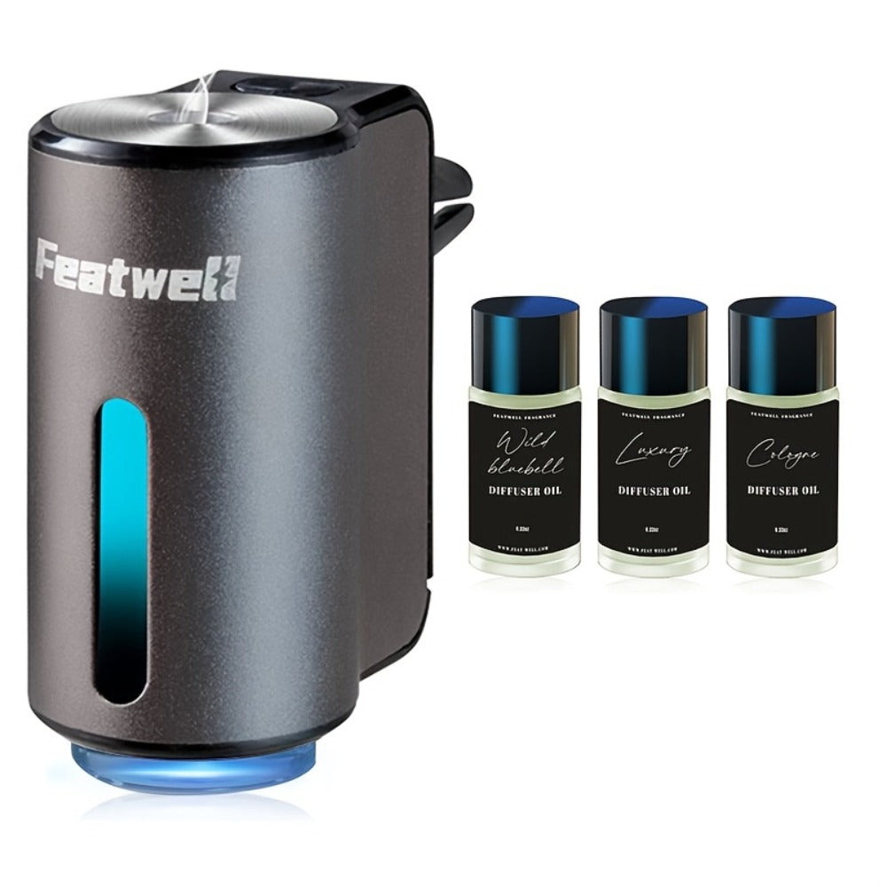 Car Essential Oil Diffuser – USB Aromatherapy Air Freshener with 3 Adjustable Mist Modes, Humidifier & Fragrance Diffuser for Vehicle