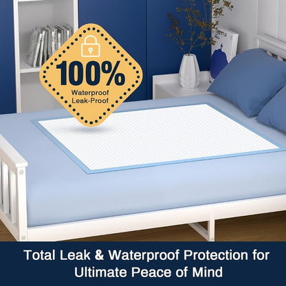 Disposable Underpads for Adults - XXL & XXXL Extra Large Incontinence Bed Pads - Leak-Proof for Entryways, Bedrooms and Living Spaces