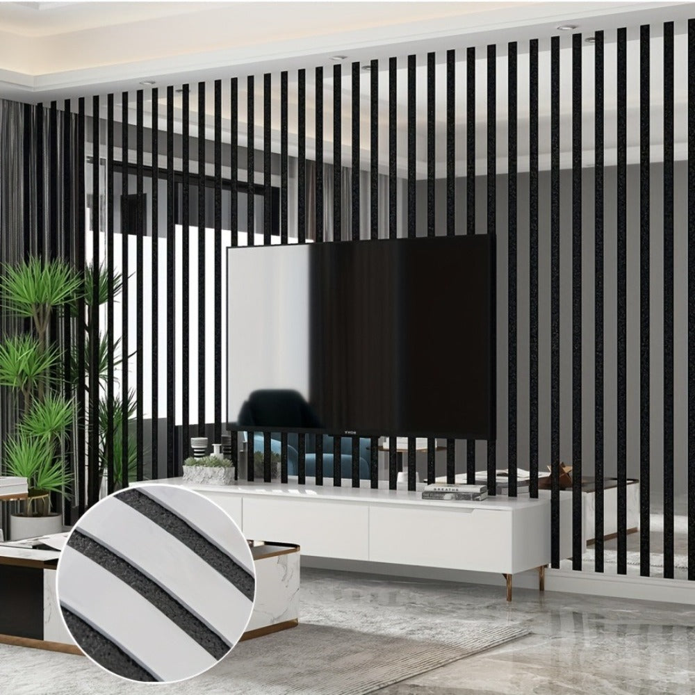 3D Mirror Slat Wall Panel Self-Adhesive Peel and Stick Gold Silver Metallic Grid Wall Sticker, for Entryways, Bedrooms and Living Spaces