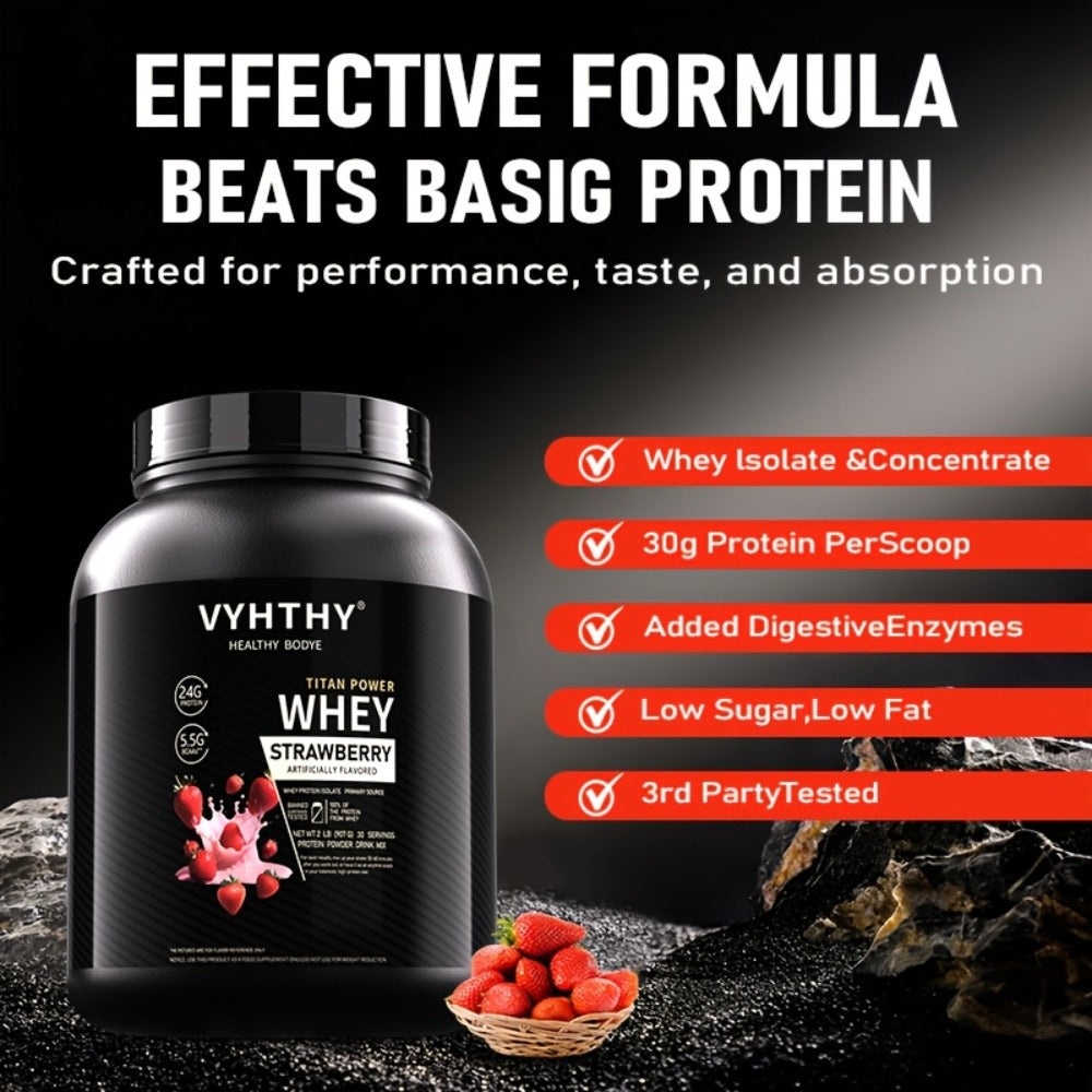Whey Protein Powder Isolated & Hydrolyzed Blend with BCAAs, Low Carb Sports Nutrition Shake for Women