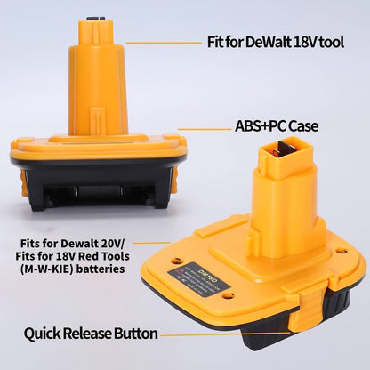 DM18D Battery Adapter for DeWalt 18V XRP NiCad NiMh Cordless Tools Compatible with DeWalt 20V for Entryways, Bedrooms and Living Spaces