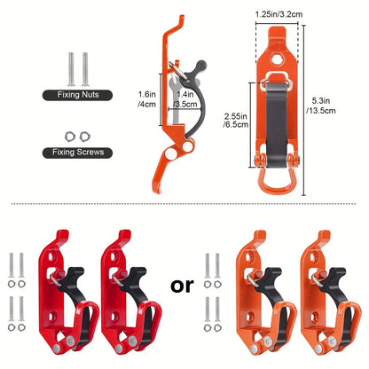 Roof Rack Shovel Mount 2-Pack – Metal Clamp Bracket Kit with Rubber Clamps, Quick Release Axe Holder for Roof Rack, Truck Bed, Boat