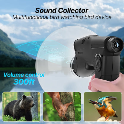 Bionic Ear Monocular Bird Listening Device 8x Magnification, ProSound Digital Sound Amplifier, Long Range 1200M