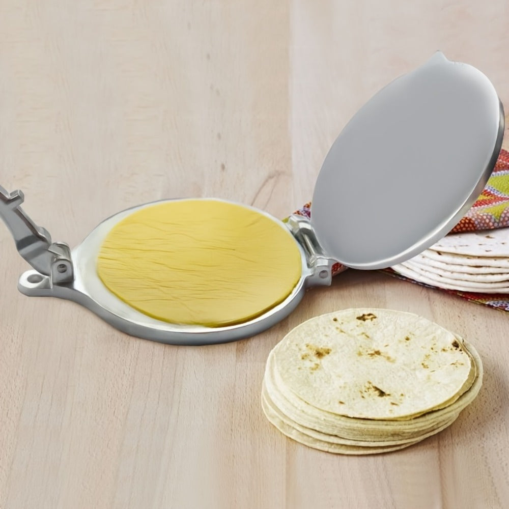 Tortilla Press 8 Inch Aluminum Alloy Adjustable Thickness Tortilladora for Flour Corn for Home Cooking, Dining and Outdoor Meals