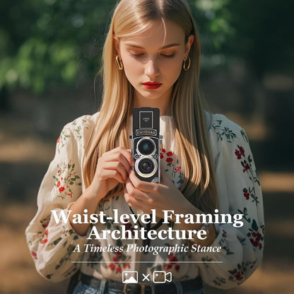 Digital Camera CHUZHAO Retro TLR-Style Model with 12MP Capture Marking, 1080P Video, Autofocus and Dual Filters