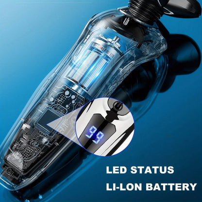 Electric Shaver 2-Pack with 3D Floating Heads, LED Power Indicators and Rechargeable Design