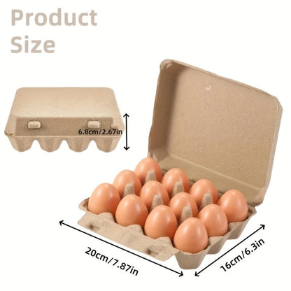 Egg Cartons 12 Egg Holder Reusable Pulp Egg Storage Container Box for Kitchen Chicken Coop for Home Cooking, Dining and Outdoor Meals