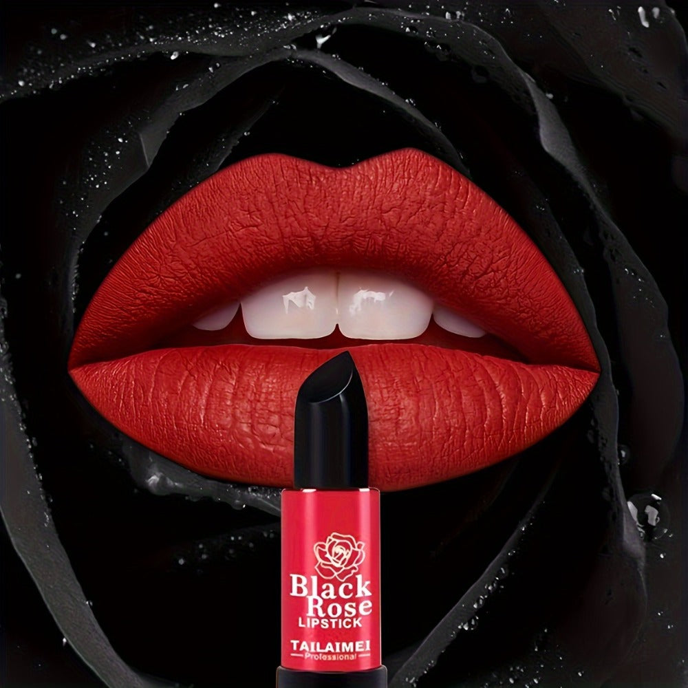 Non-Stick Moisturizing Red Lipstick – Velvety Matte Finish Long Lasting No Transfer Lip Color, Smooth Precise Application Natural Red Tone