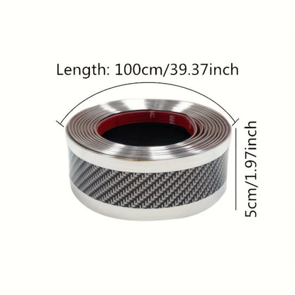 Car Door Guard Scratch Protector 2pcs Carbon Fiber Design – Anti-Scratch Strip for Rearview Mirror & Bumper, Universal Fit in Blue Red Gray