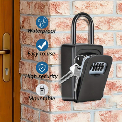 Wall-Mounted Key Lock Box with Resettable Password – Outdoor Key Safe Box, Security Lock Box for Home Garage Garden Office Store
