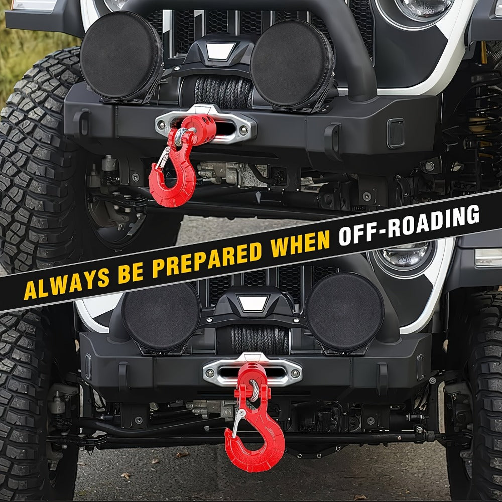 Winch Hook Forged Steel 3/8" Grade 70 Clevis Slip Hook 35, 000 lbs – Spring Latch ATV UTV Jeep Truck Off-Road Recovery Towing