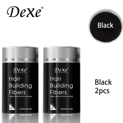 DeXe Hair Fiber Powder 2pcs x 22g, Natural Fine Thickening Fibers for Thinning Hair & Bald Spot Coverage
