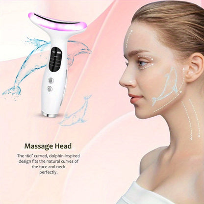 Face & Neck Massager Vibrating Rechargeable USB Device Adjustable Strength Eye Massage Beauty Tool for Women for Home or Salon Spa Use
