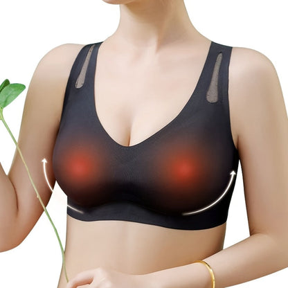 Electric Chest Massager Vibration Rechargeable - Intelligent Constant Temperature Heating Massage Bra for Women