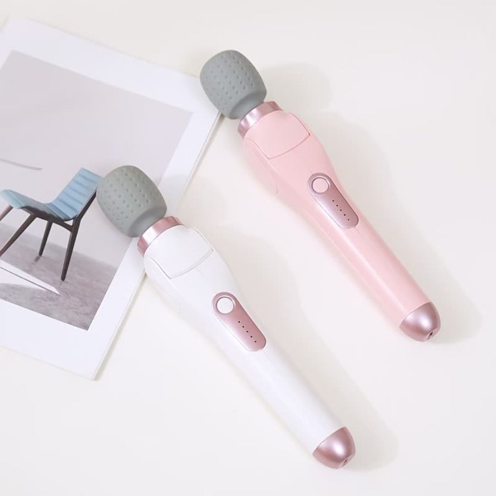 Electric Handheld Massager 180° Foldable Massage Stick, 5-Speed Vibration USB Rechargeable Rotating Head