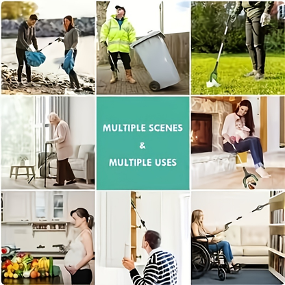 32-Inch Foldable Grabber Reacher with Extendable Arm and Anti-Slip Grip for Home, Office, Garage and Everyday Pickup Tasks