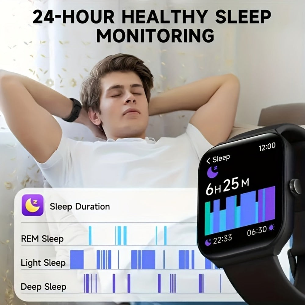Smartwatch Couple's Set with Voice Assistant – Wireless Calling, Built-in Speaker, Music Control, Fitness Tracker – Matching His